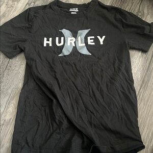 Hurley Black Tee with Gray Logo